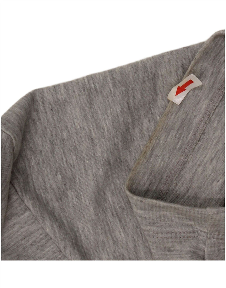 T-shirt da donna Zara UK 16 grande poliestere chiazzato grigio