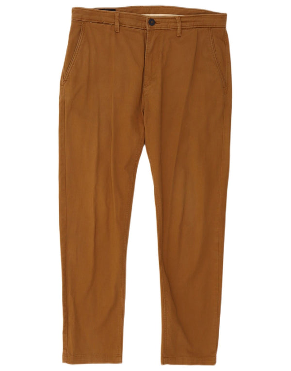 Pantaloni chino slim da uomo Zara EU 42 Large W32 L28 Beige