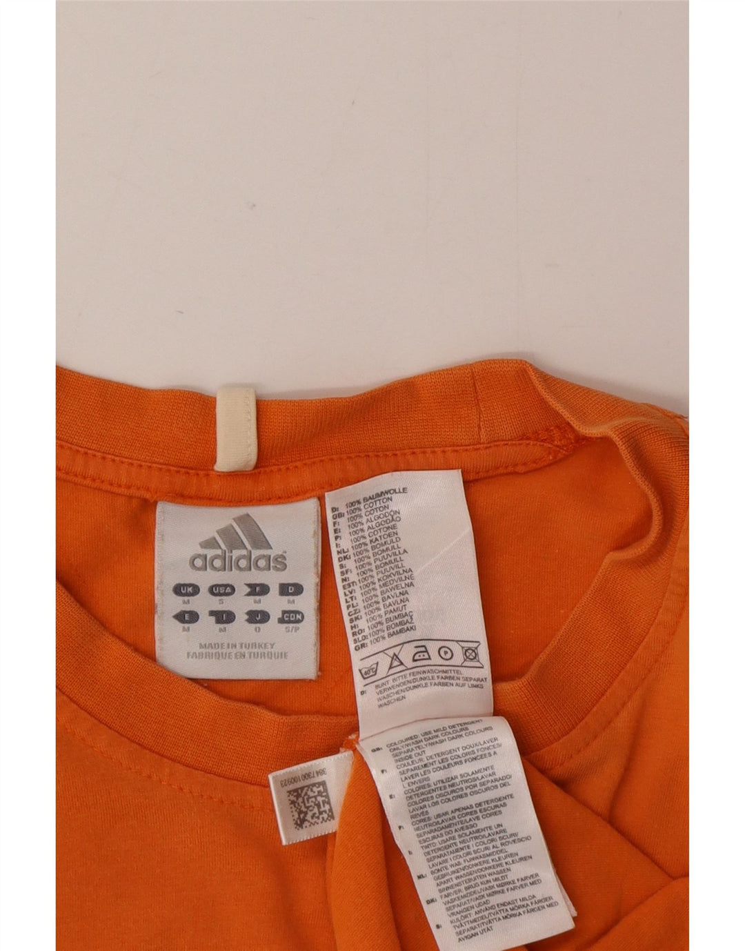 T-shirt da uomo Adidas Top in cotone arancione medio