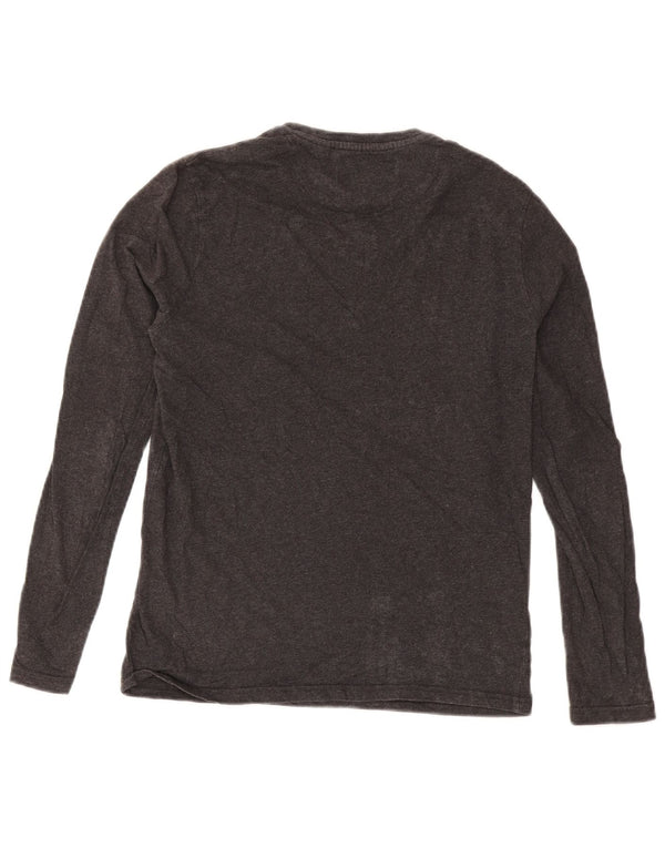 Lyle & Scott Top da uomo a maniche lunghe XS in cotone grigio