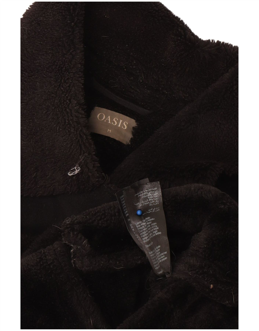 Giacca da motociclista Sherpa da donna Oasis UK 14 poliestere nero medio