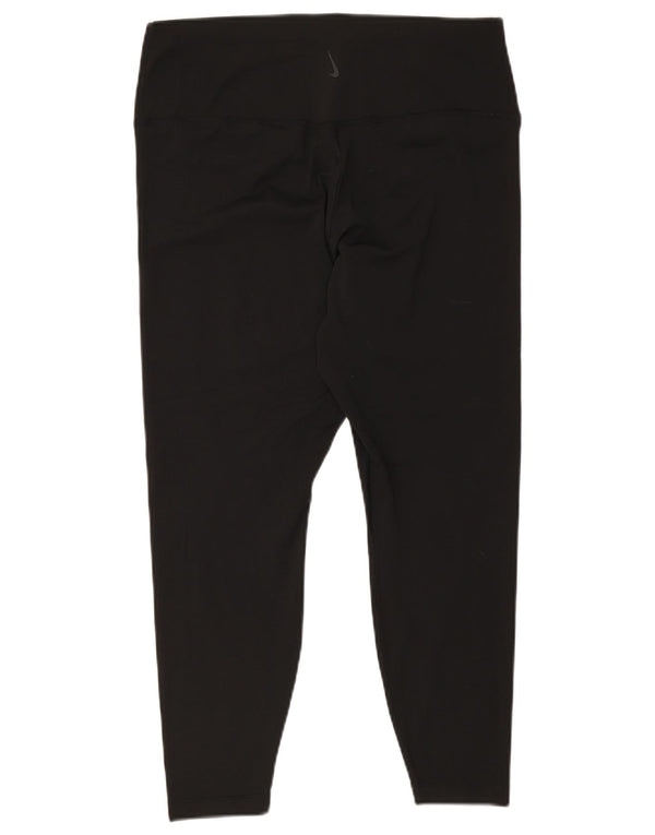 Leggings Nike Dri Fit Crop da donna UK 18 XL poliestere nero
