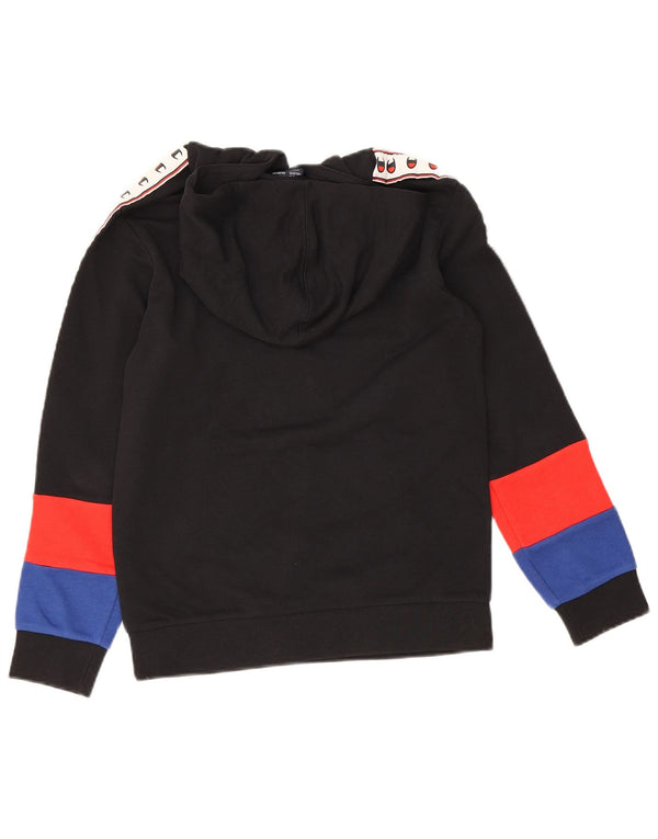 Maglione con cappuccio grafico da ragazzo Champion 11-12 anni Large Black Colourblock