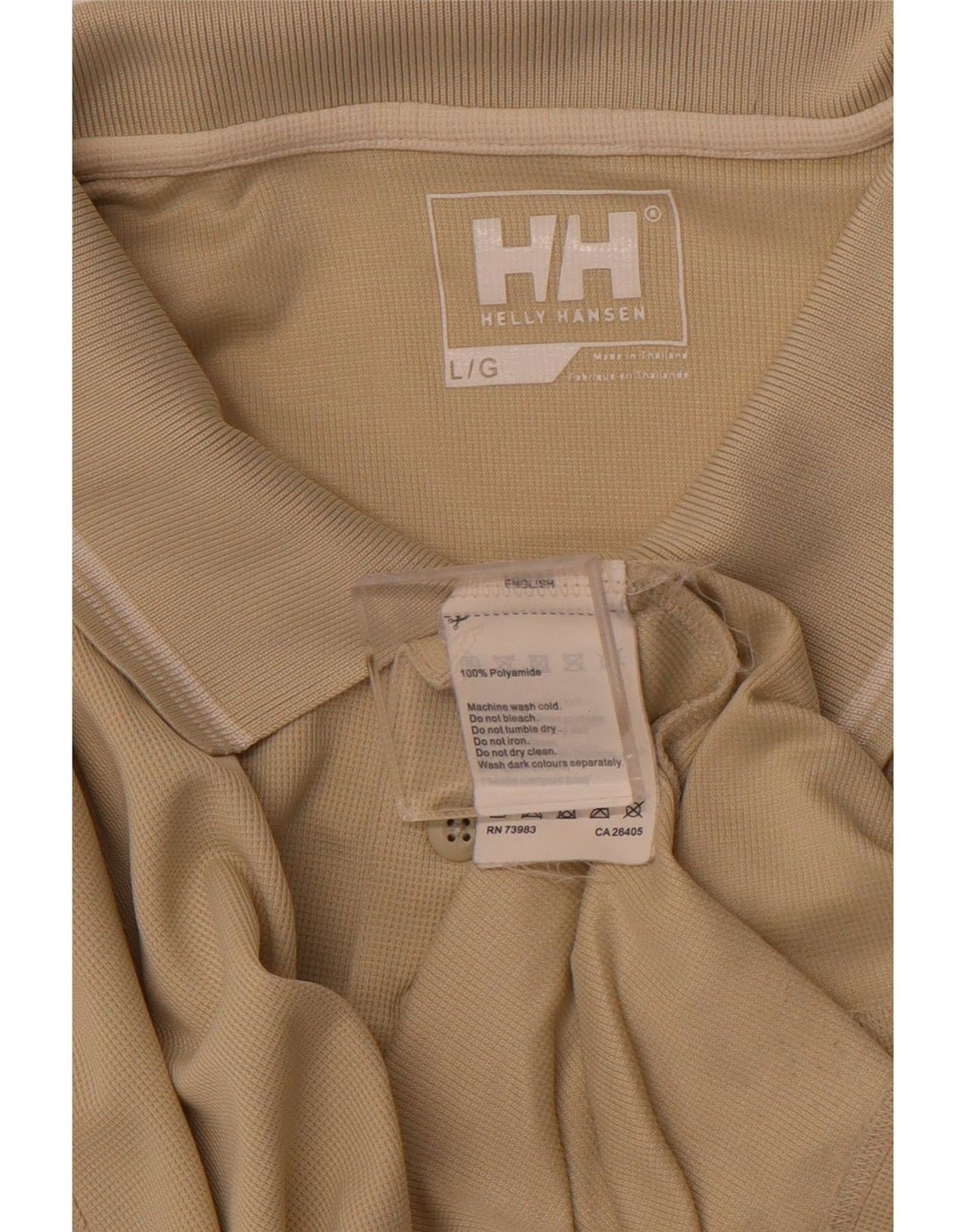 Polo da uomo HELLY HANSEN Large Beige in poliammide