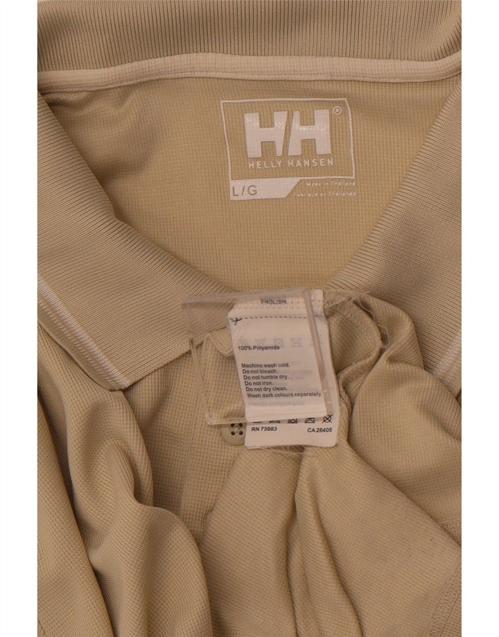 Polo da uomo HELLY HANSEN Large Beige in poliammide