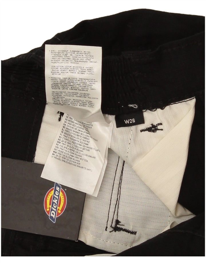 DICKIES Pantaloni cargo dritti da uomo W26 L28 in cotone nero
