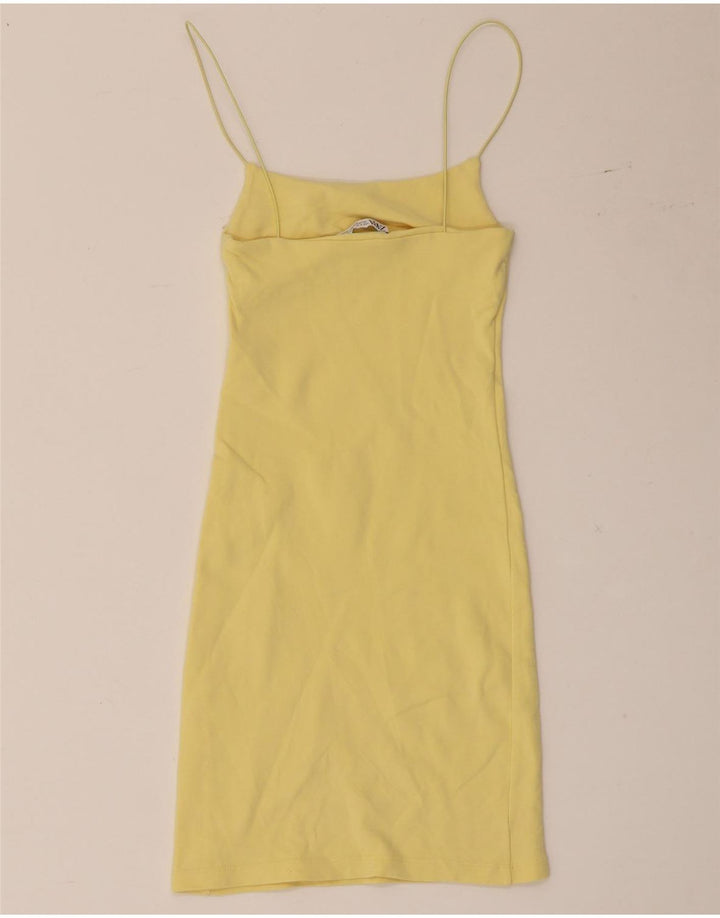 Abito sottoveste Zara da donna UK 8 piccolo giallo