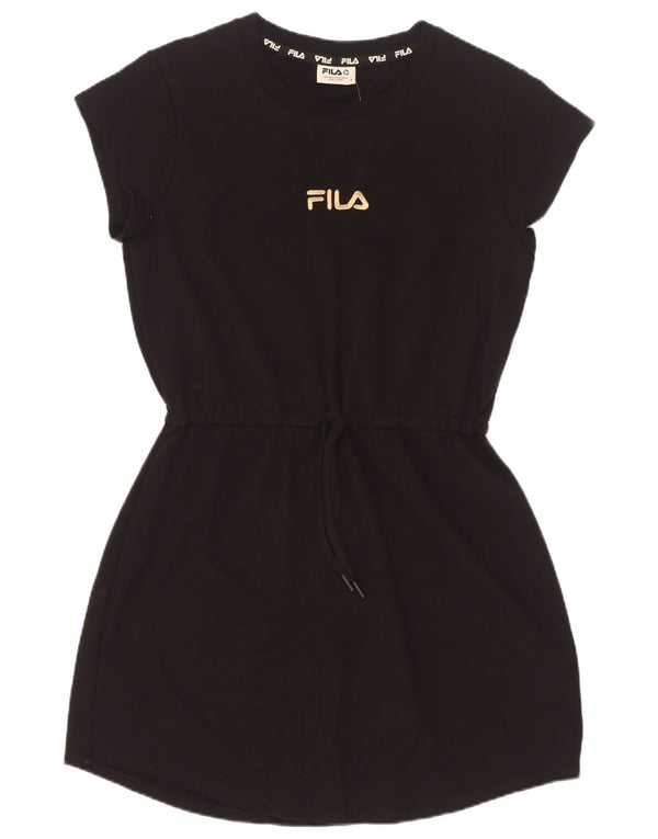 Abito basic grafico da donna Fila UK 14 cotone nero medio