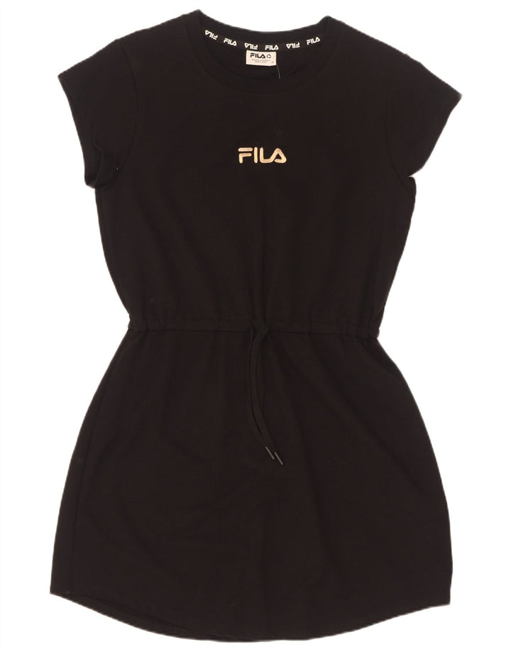 Abito basic grafico da donna Fila UK 14 cotone nero medio