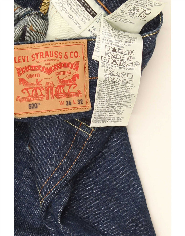 Jeans Levi's Uomo 520 Tapered W36 L32 Cotone Blu