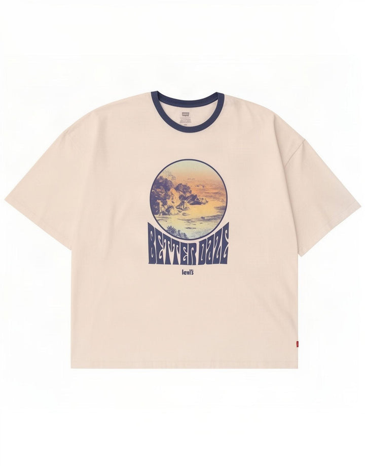 T-shirt grafica da uomo Levi's Top grande in cotone bianco