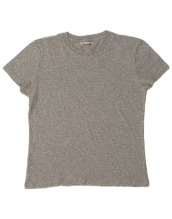 T-shirt Zara da uomo Top piccola grigia