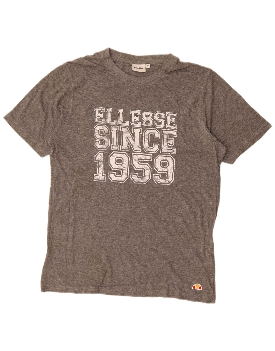 T-shirt grafica da uomo Ellesse Top in cotone chiazzato grigio medio