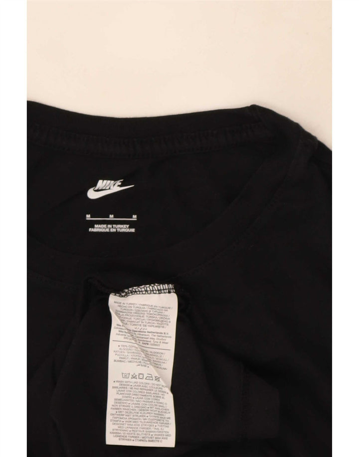 T-shirt grafica da uomo Nike Top in cotone nero medio
