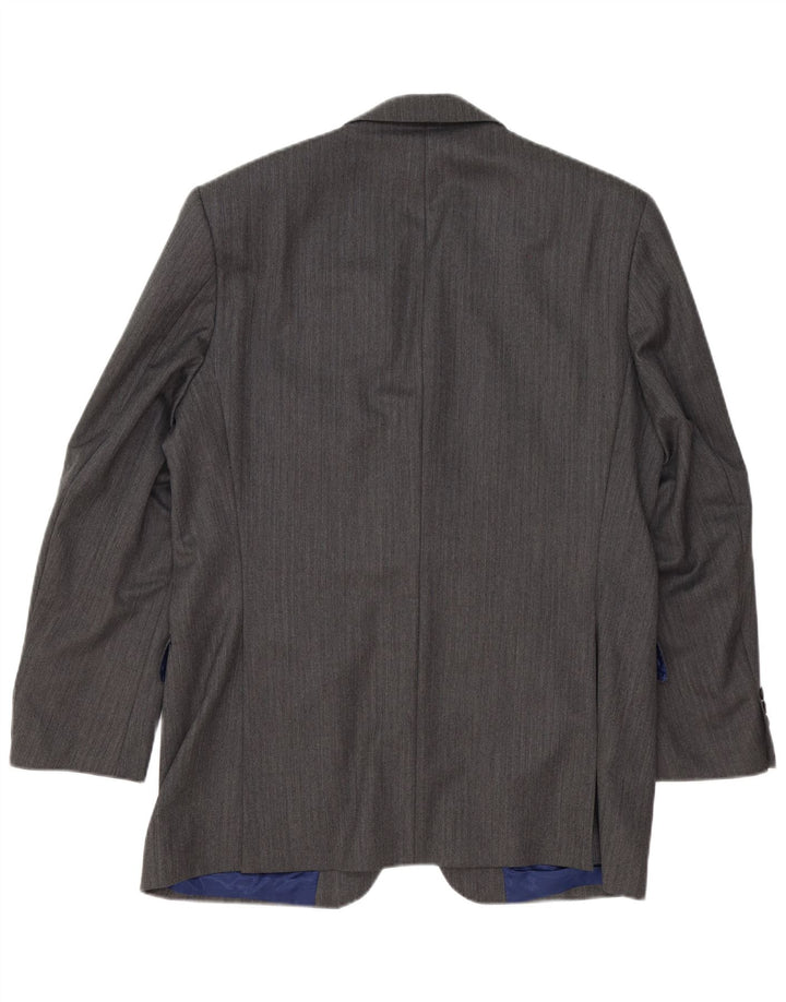 Giacca blazer a 2 bottoni Marks & Spencer da uomo UK 42 grande lana gessata grigia