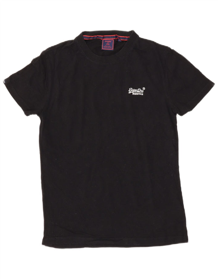 T-shirt da uomo Superdry Top in cotone nero medio