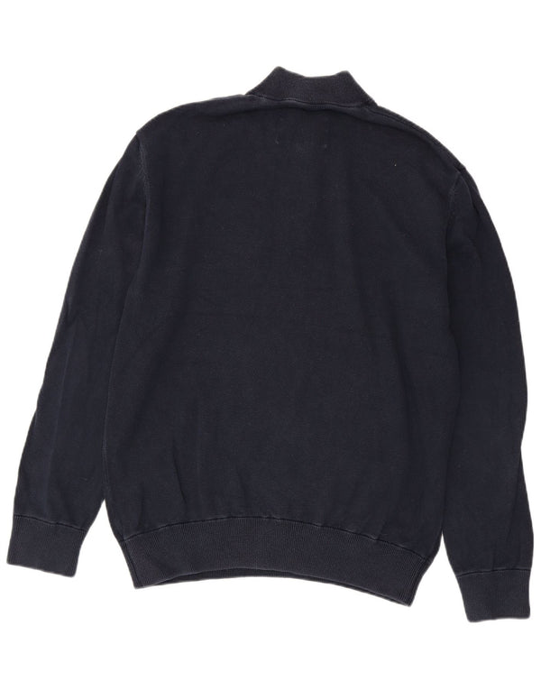Maglione maglione con zip da uomo Jack Wills XL in cotone blu navy