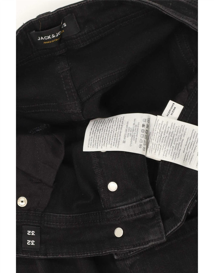 Jeans dritti da uomo Jack & Jones W32 L32 cotone nero
