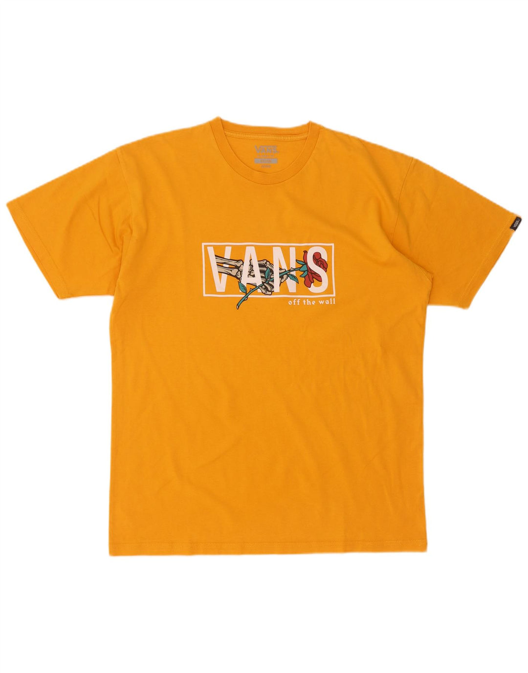 T-shirt grafica da uomo con vestibilità classica Vans, maglietta in cotone giallo medio