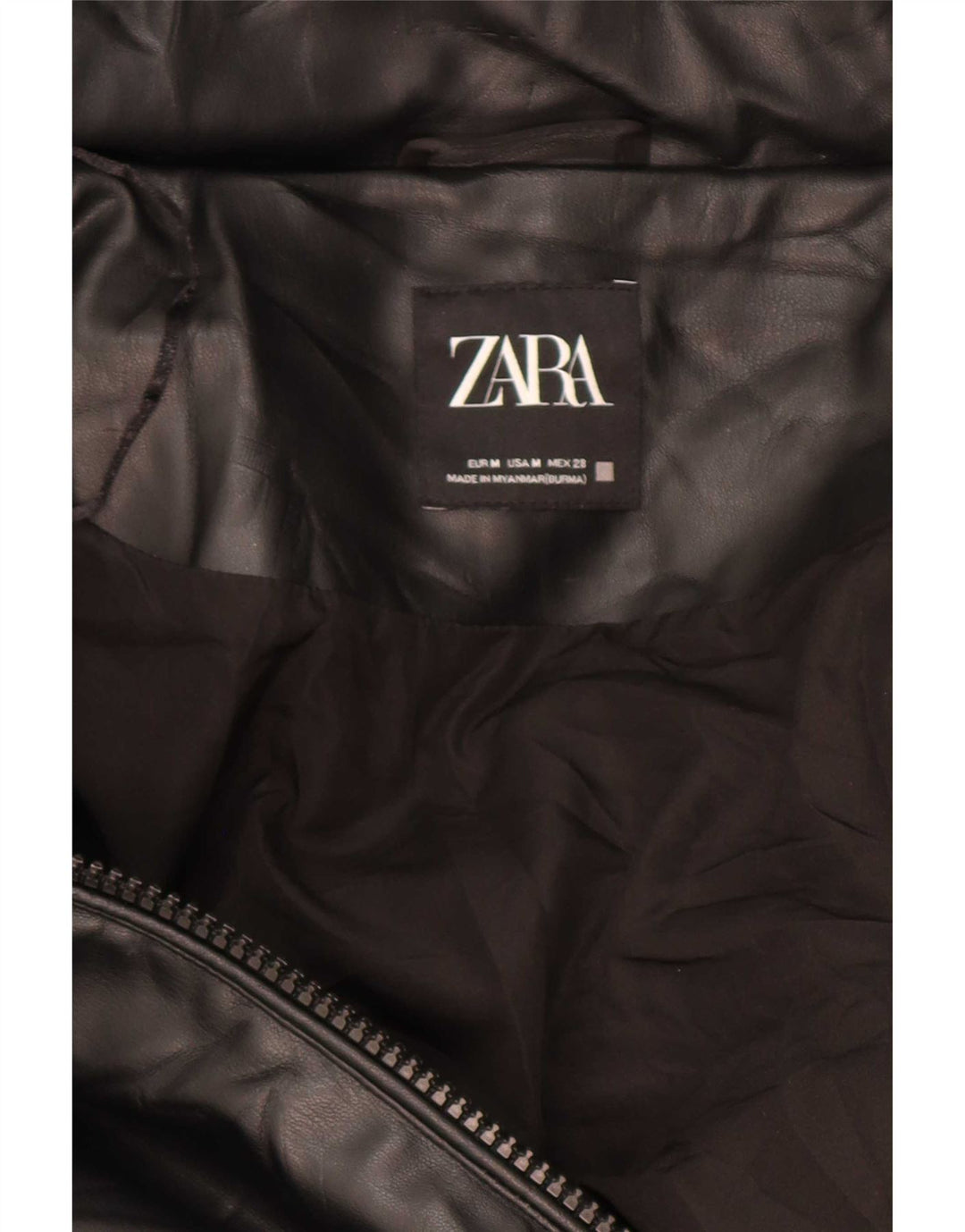 Cappotto imbottito oversize con cappuccio da uomo Zara in poliestere nero medio