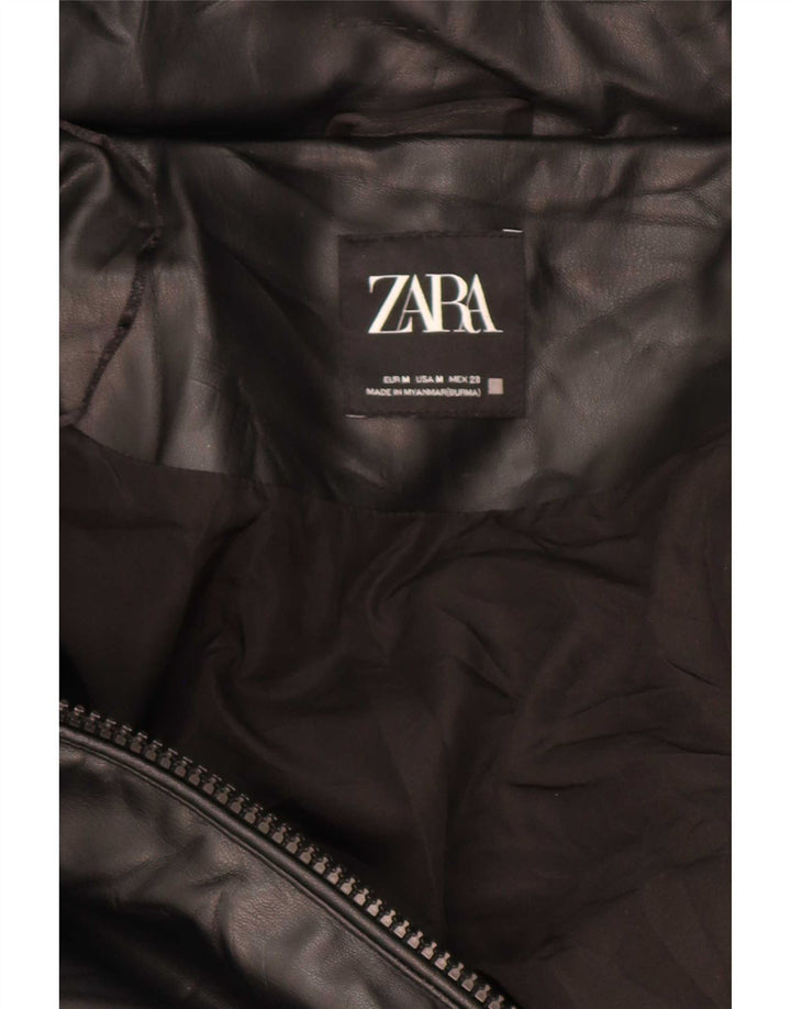 Cappotto imbottito oversize con cappuccio da uomo Zara in poliestere nero medio