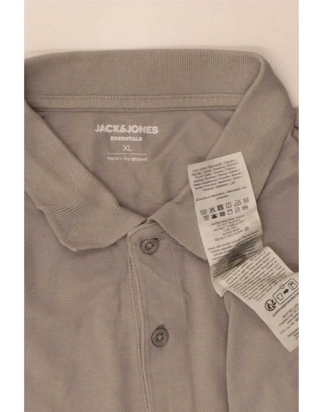 Polo da uomo Jack & Jones XL in cotone grigio