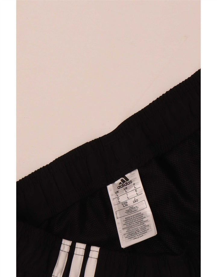 Pantaloncini sportivi da uomo Adidas grandi in poliestere nero