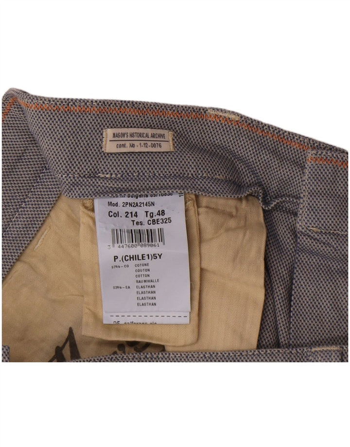 Pantaloni cargo dritti da uomo Mason's IT 48 medio W34 L28 cotone blu