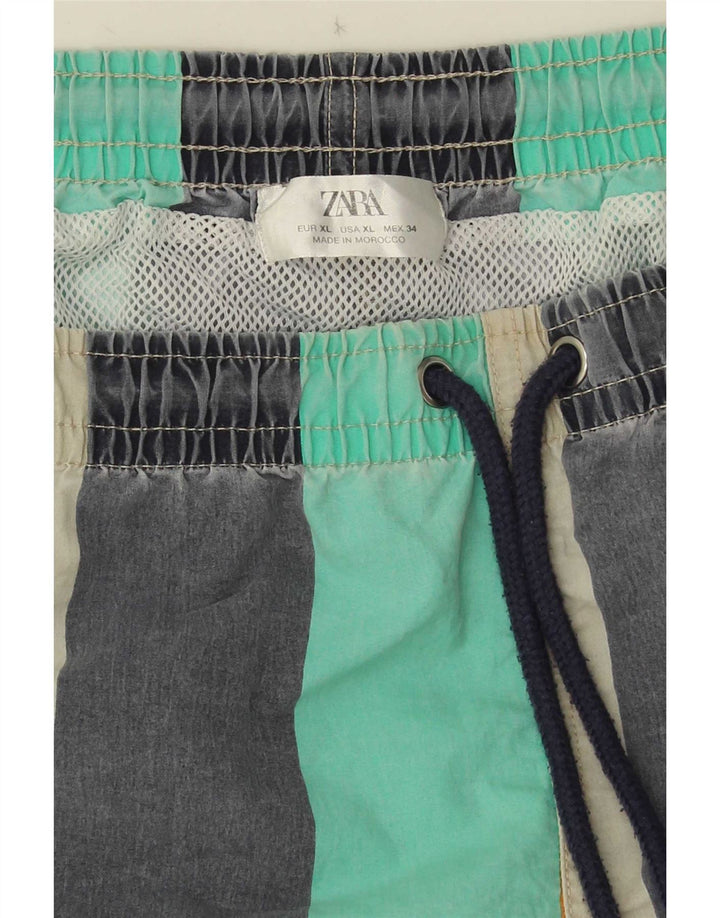 Pantaloncini da bagno Zara da uomo XL a righe multicolori