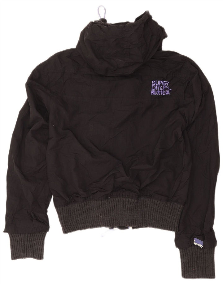 Giacca a vento con cappuccio da donna Superdry The Windbomber UK 12 Grigio medio