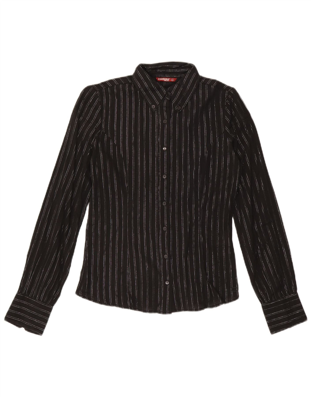 Camicia da donna Carrera UK 10 piccola in cotone a righe nere