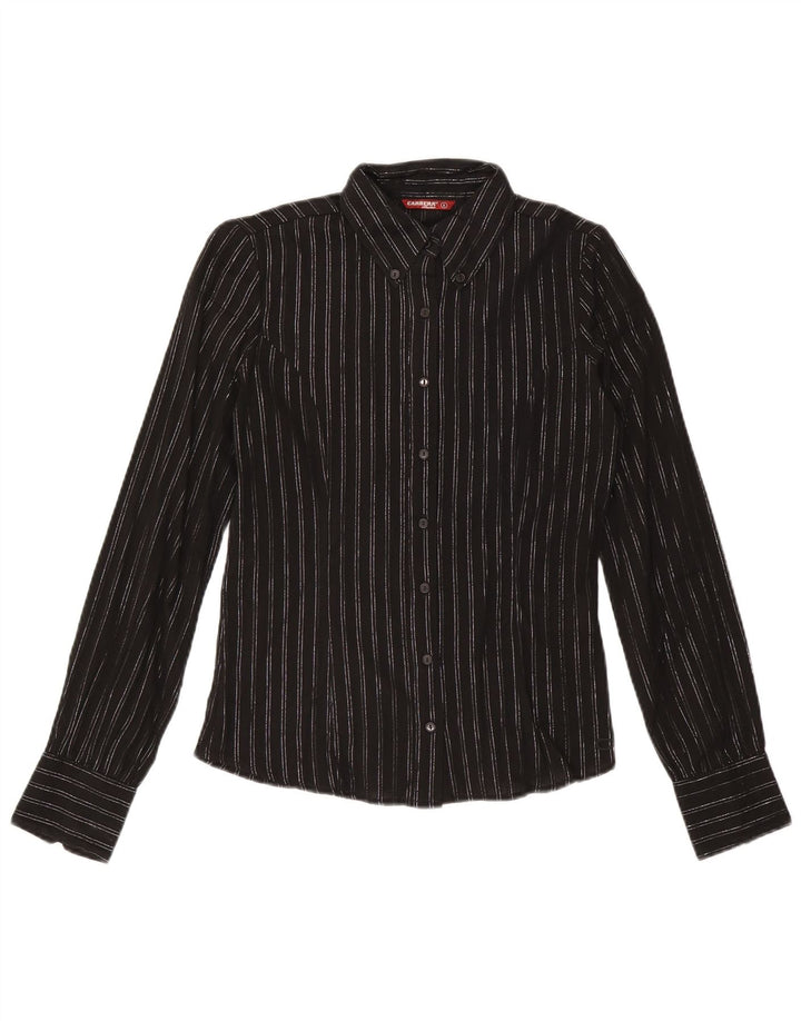 Camicia da donna Carrera UK 10 piccola in cotone a righe nere