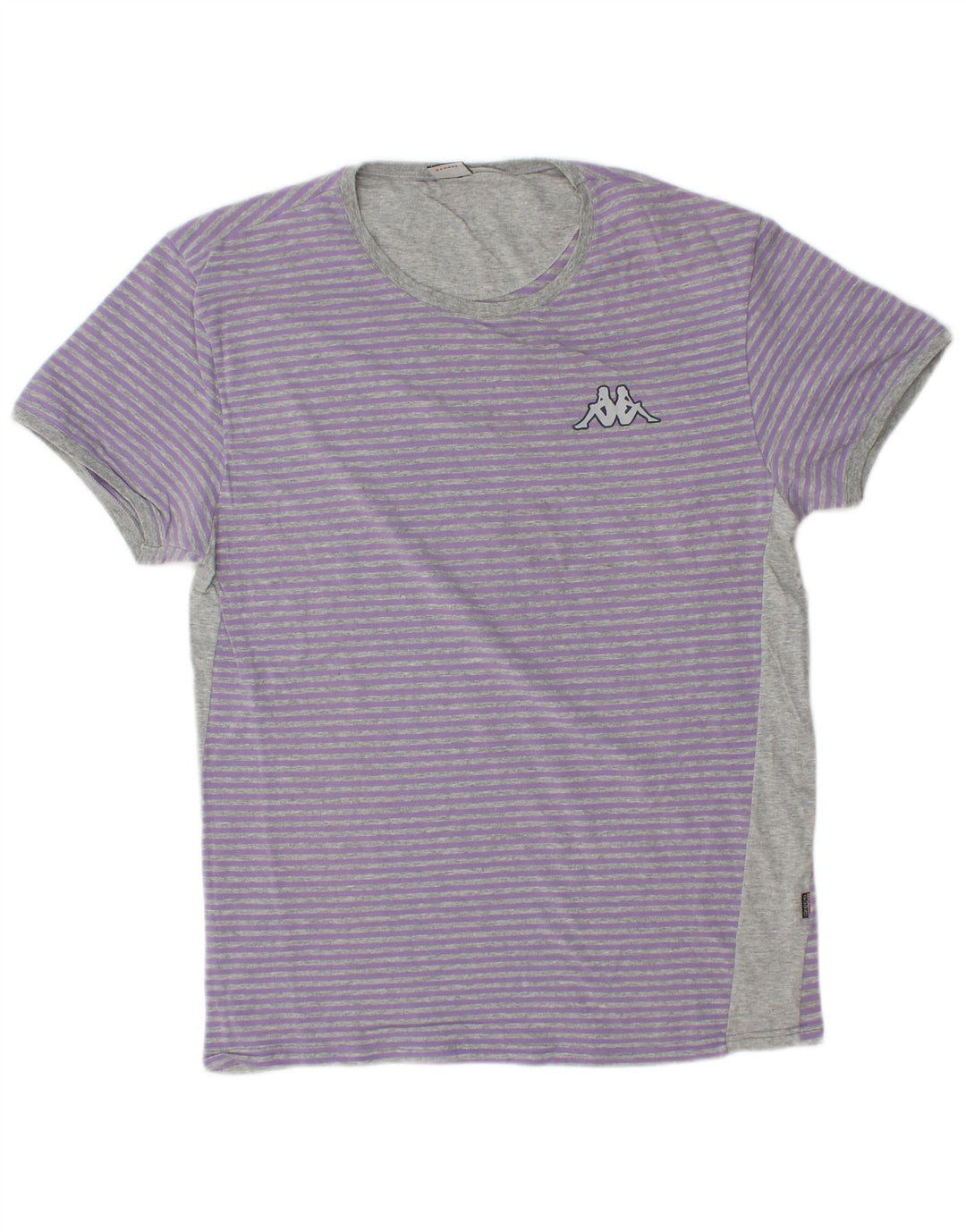 T-shirt da uomo KAPPA Top XL viola gessato in cotone