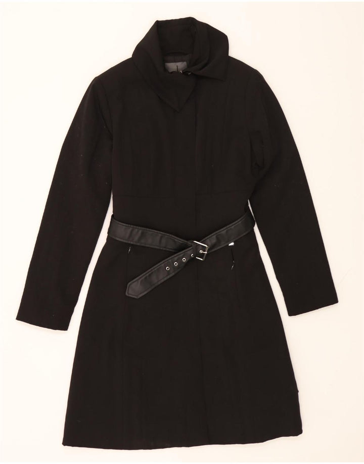 CALVIN KLEIN Womens Overcoat IT 44 Medium Black Polyester Vintage Calvin Klein and Second-Hand Calvin Klein from Messina Hembry 