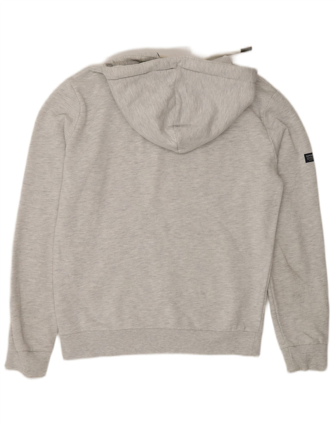 Maglione con cappuccio grafico da uomo Superdry in cotone grigio medio