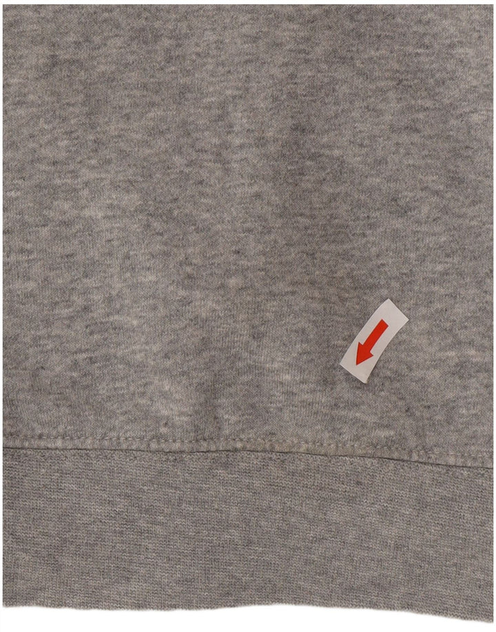 Felpa con cappuccio oversize con grafica Nike da donna UK 14 Cotone grigio medio