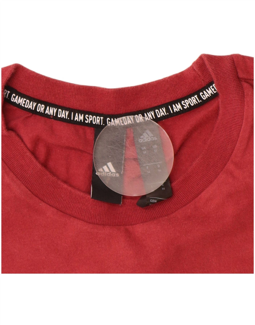T-shirt grafica da uomo Adidas Top in cotone rosso medio