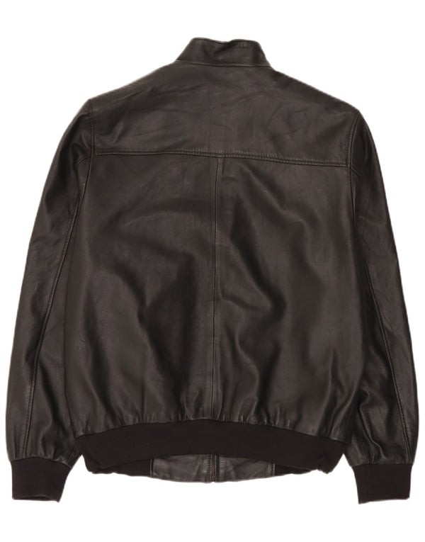 Giacca in pelle vintage da uomo UK 44 2XL Nera