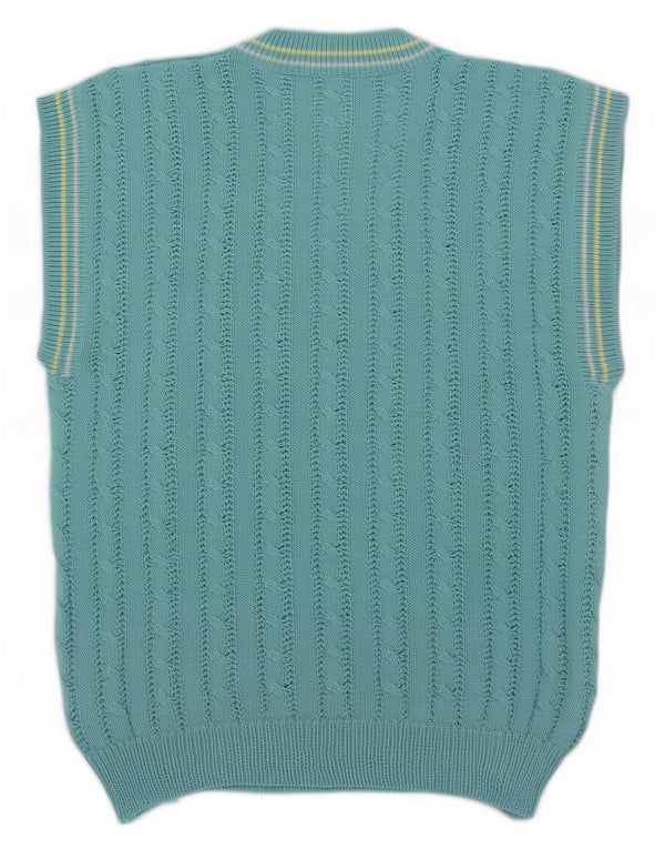 Canotta vintage da uomo IT 52 grande blu in poliacrilico