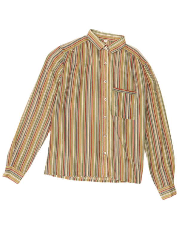 Camicia vintage da donna EU 33 XS verde a righe