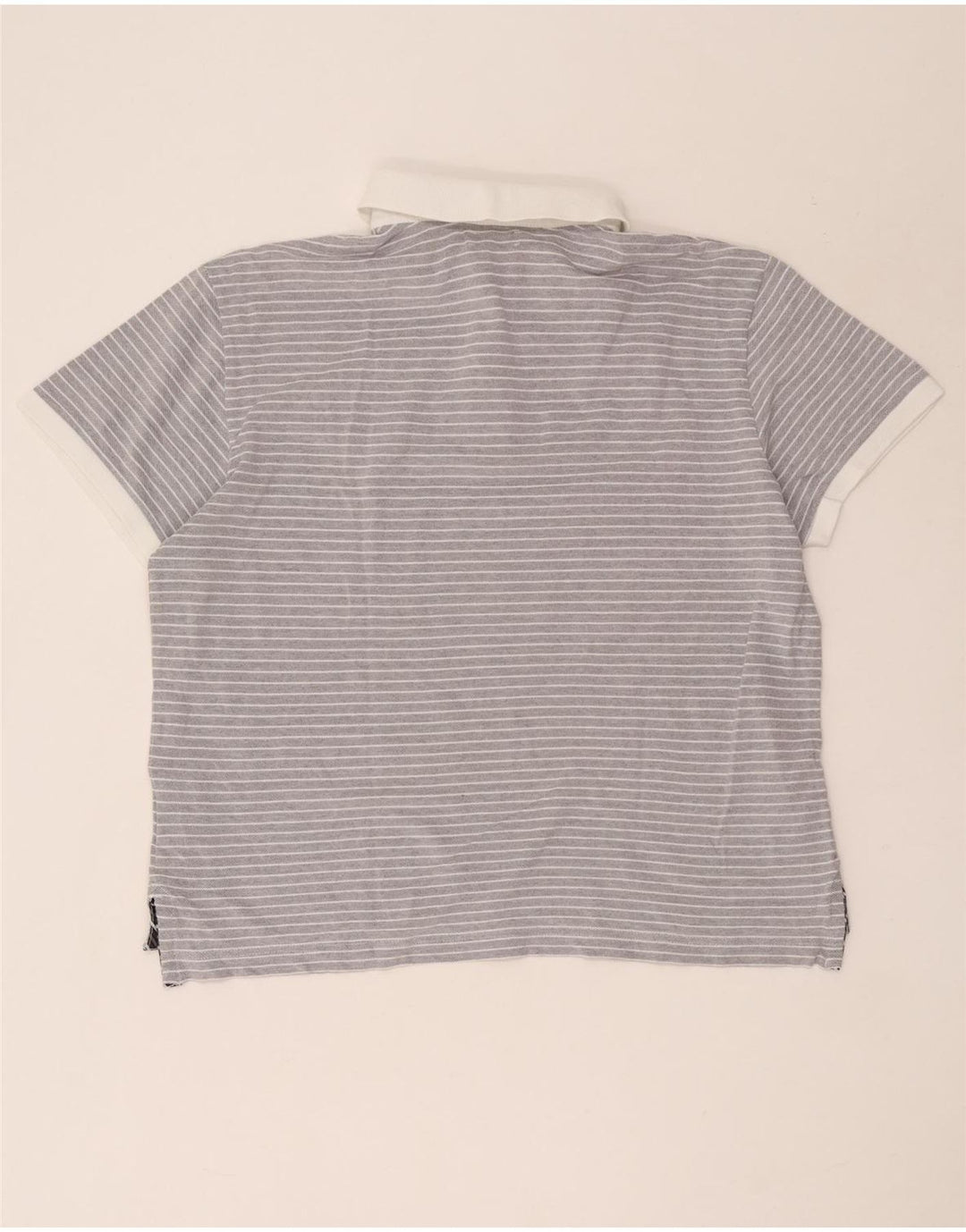 Polo da uomo Lotto Large in cotone a righe blu