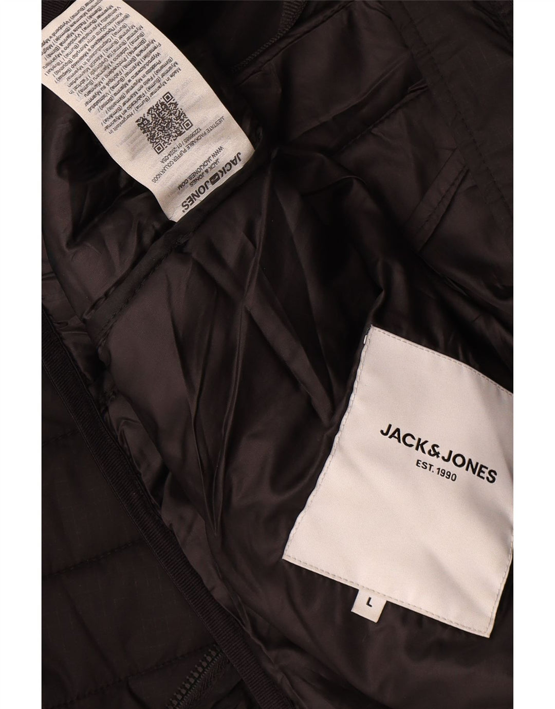 Giacca imbottita da uomo Jack & Jones UK 40 grande poliestere nero