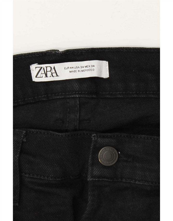 Jeans slim da uomo Zara EU 44 Large W34 L31 Nero