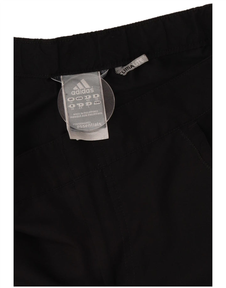 Pantaloncini sportivi Adidas Climalite da donna UK 12 medio poliestere nero