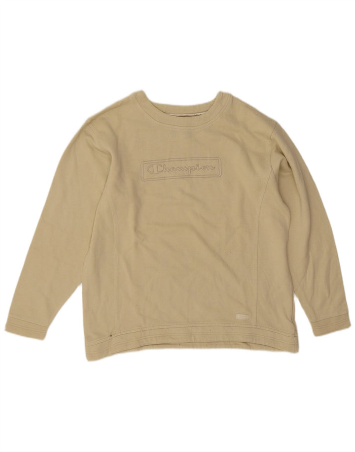 Felpa oversize con grafica da donna Champion, maglione UK 10 piccolo verde