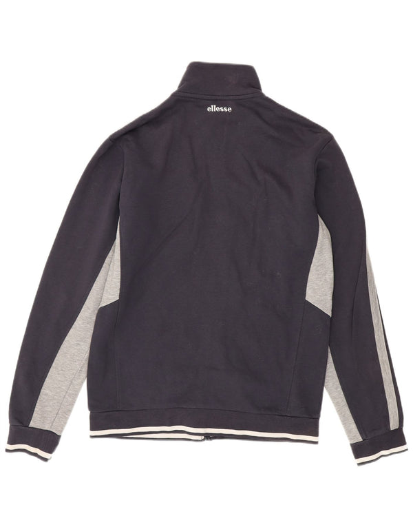 Giacca da ginnastica grafica da uomo Ellesse XL in cotone color block blu navy