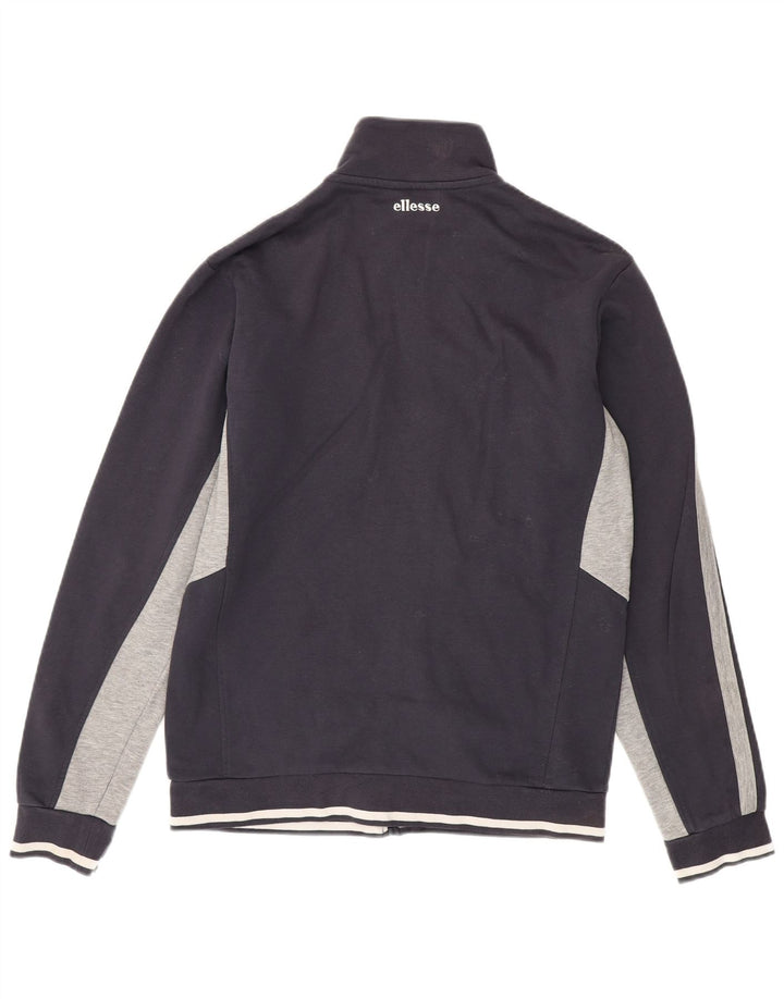 Giacca da ginnastica grafica da uomo Ellesse XL in cotone color block blu navy