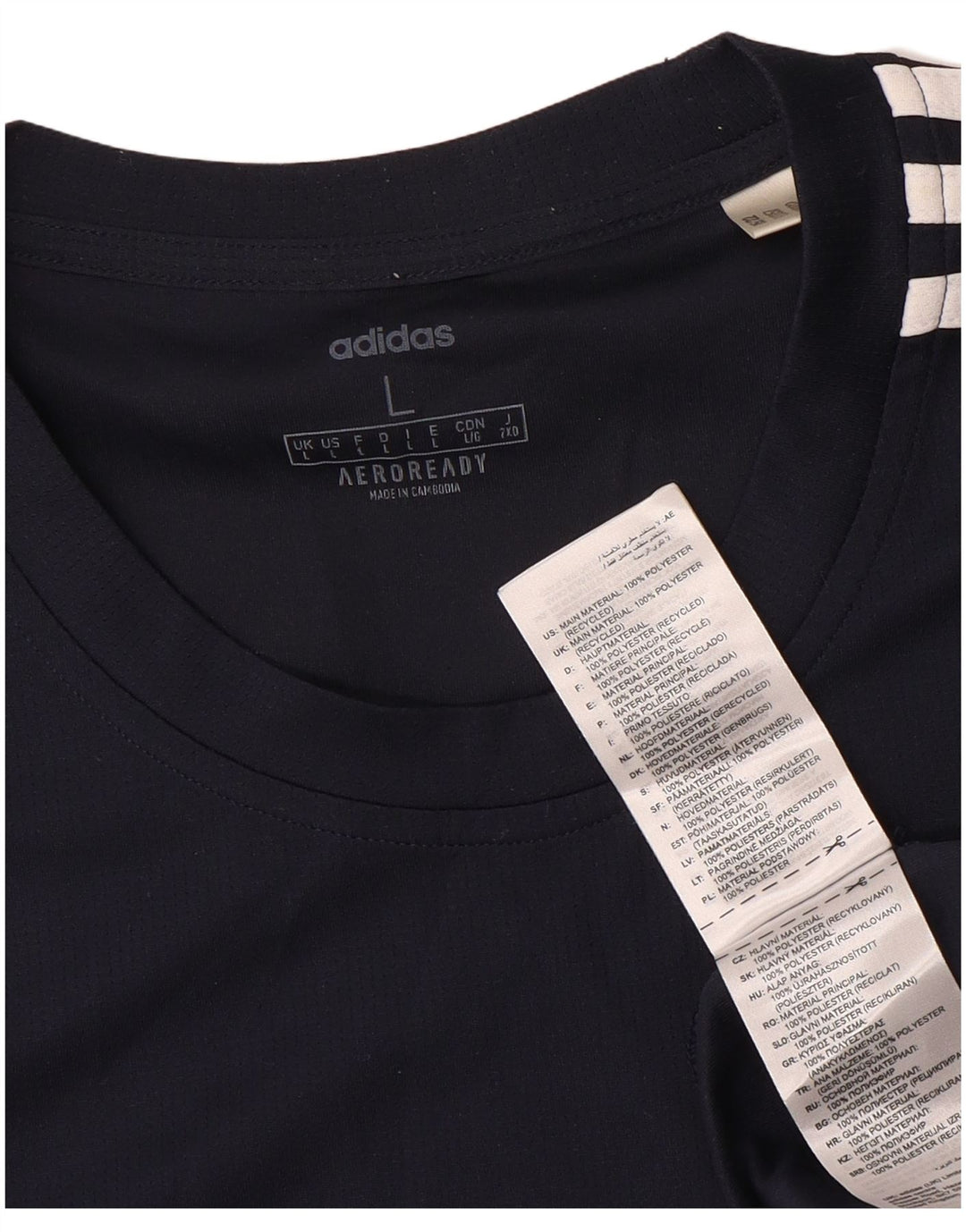 T-shirt Adidas Aeroready da uomo, grande, in poliestere blu navy