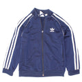 Giacca da tuta da ragazzo Adidas 6-7 anni in poliestere blu navy