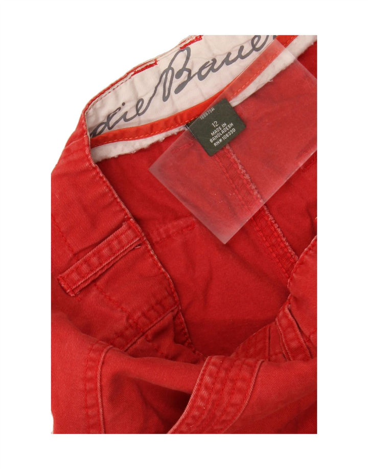 EDDIE BAUER Boys Cargo Shorts 11-12 Years W26  Red Cotton Vintage Eddie Bauer and Second-Hand Eddie Bauer from Messina Hembry 
